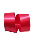 Reliant Ribbon 2.25 in. 50 Yards Double Face Satin Allure Ribbon, Shocking Pink 5000-175-16K